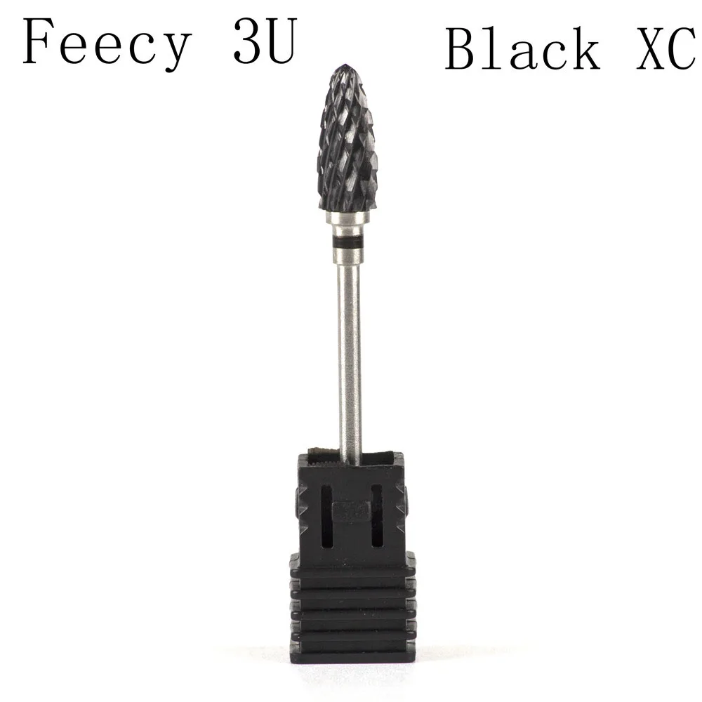 Feecy 3U Black XC Фрезер для маникюра ногтей-дюймовые сверла для сверления, электрическая дрель для маникюра машина керамическая фреза фрезы педикюр бит аксессуары для ногтей - Цвет: Feecy 3U Black XC