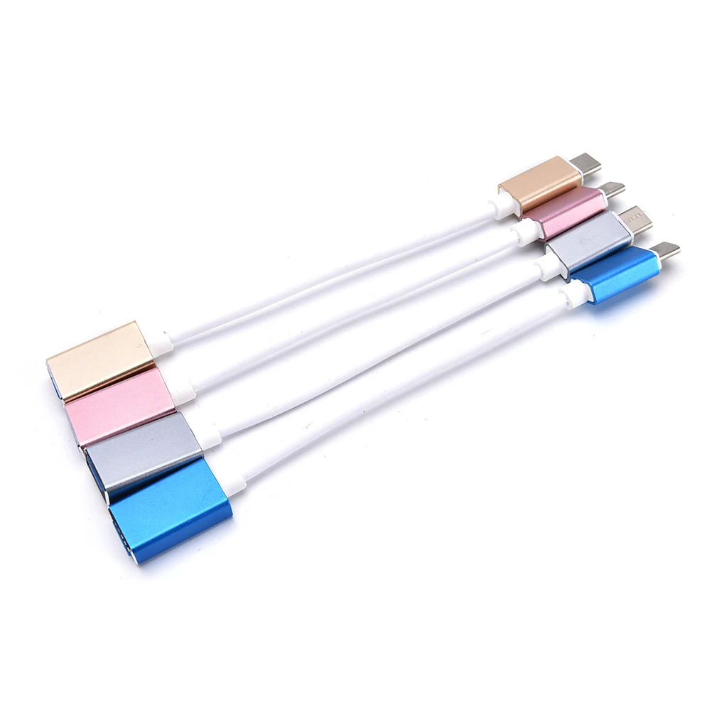 

4 Colors USB 3.1 Type C Male to USB 3.0 Female OTG Data Cable Connector 17cm