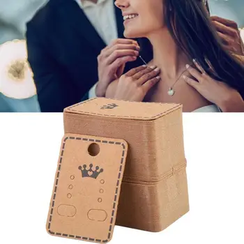 

100pcs 3.2 x 4.5cm DIY Handcrafts Jewelry Earring Ear Studs Hanging Display Cards Jewelry Packing Cards For Jewelry Shop Store