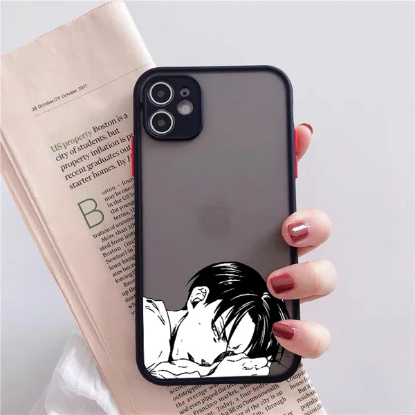 Anime Japanese Allen Attack On Titan Phone Case For Iphone 12 13Mini 11 Pro XS MAX 8 7 6 Plus X SE2020 XR Hard Fundas Coque Case