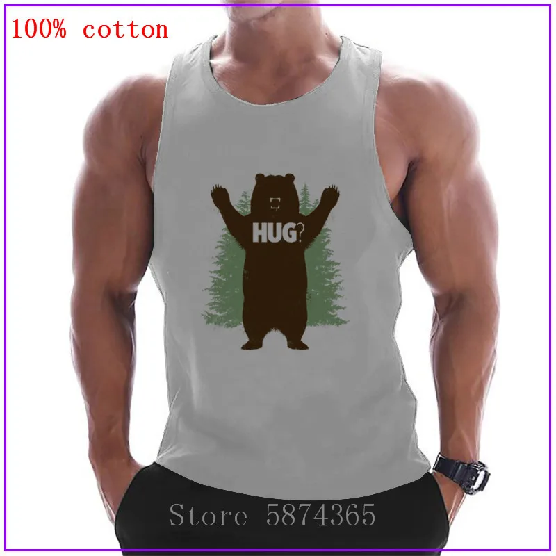 Жилет Bear Hug с 4 принтами новые летние мужские модные майки топы для фитнеса