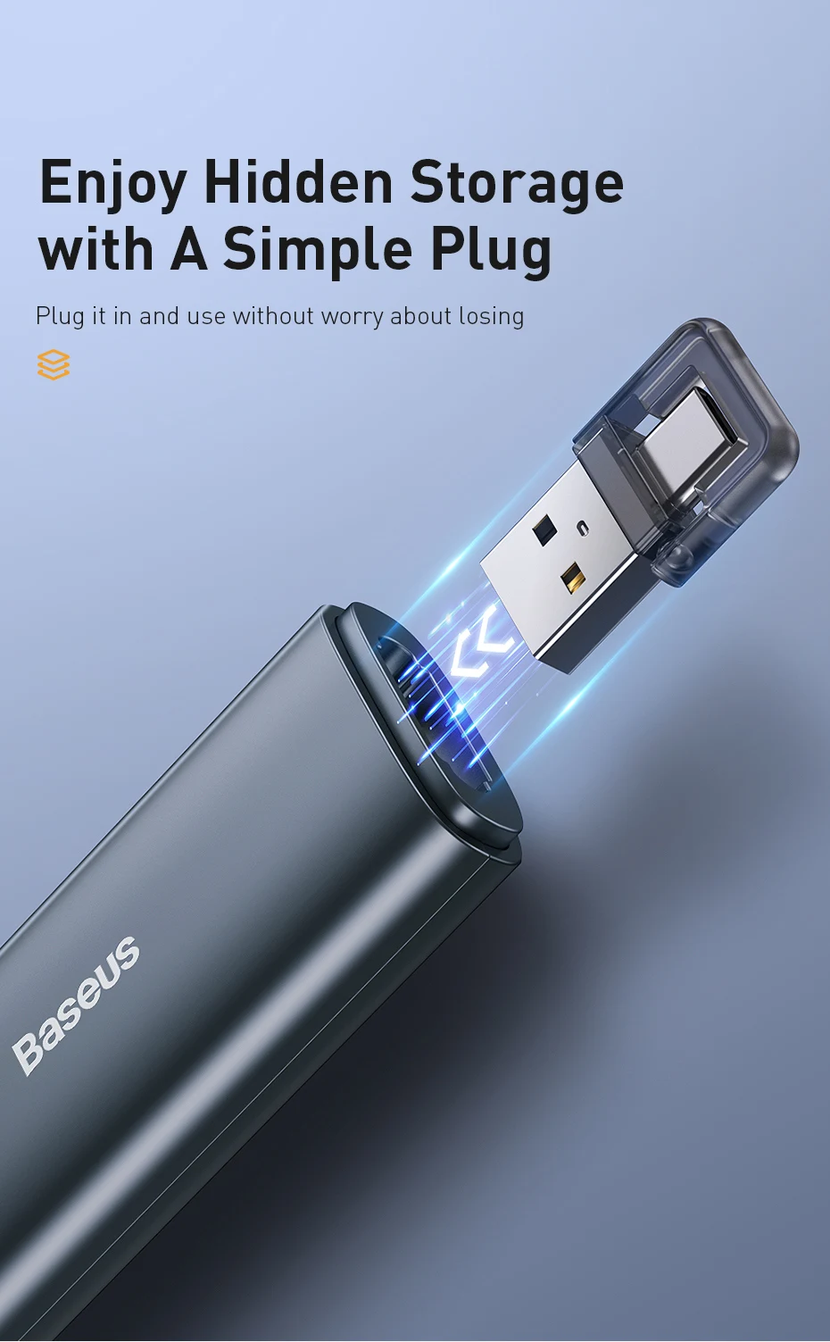 Baseus Pointeur laser usb telecommande de presentation-12