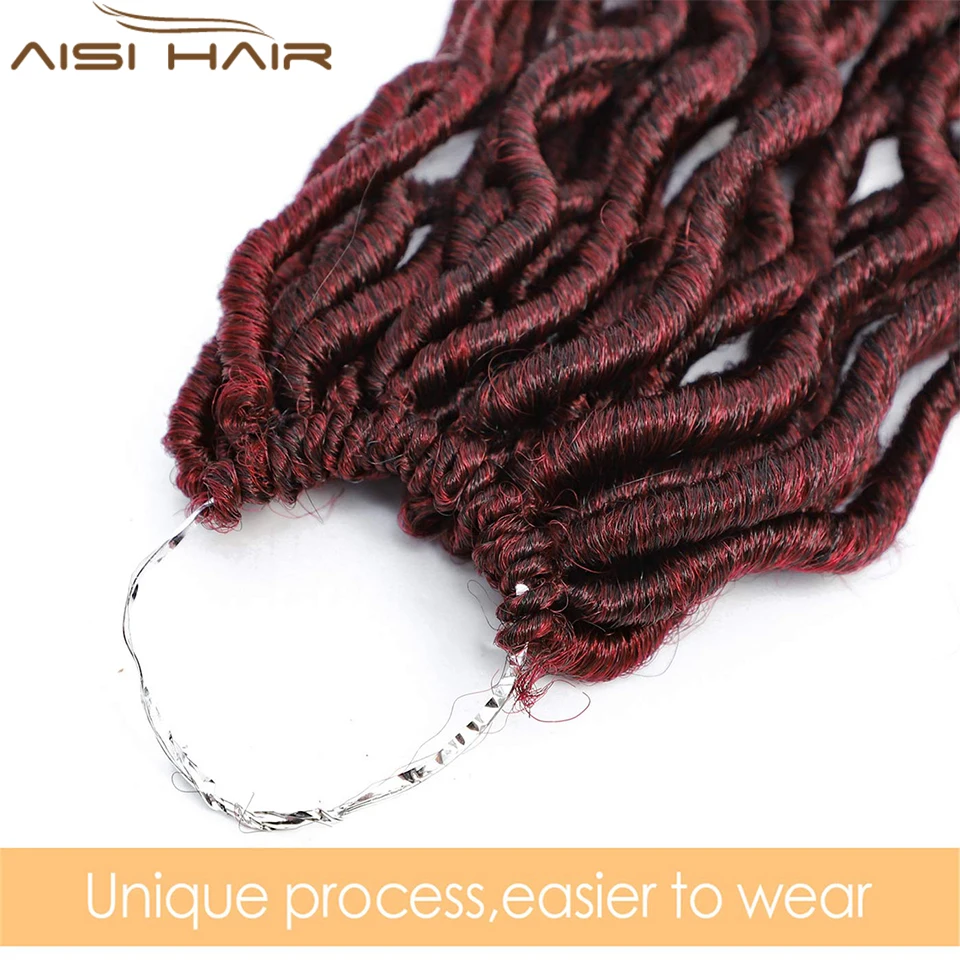 Aisi Hair Faux locs CURLY, вязанные крючком косички, Омбре, плетеные волосы, объемные, вязанные волосы, синтетические волосы для женщин и девушек