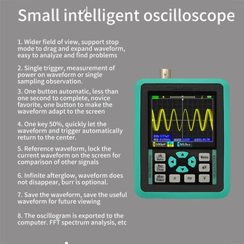

DSO1511E Multifunctional 120M Bandwidth 1 Channel Digital Oscilloscope Car Repair Waveform Storage 2.4inch Display Mini Handheld