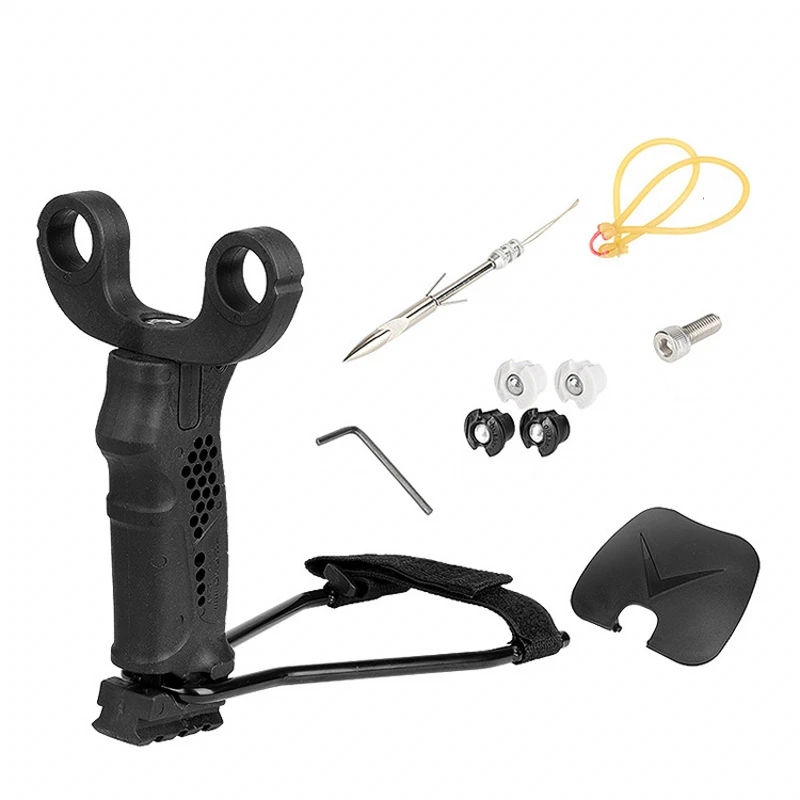 2019 New Outdoor Hunting Tool High Speed Powerful Shooting Fish Dart Multifunction Bow Slingshot Catapult Archery Catch Fish Kit