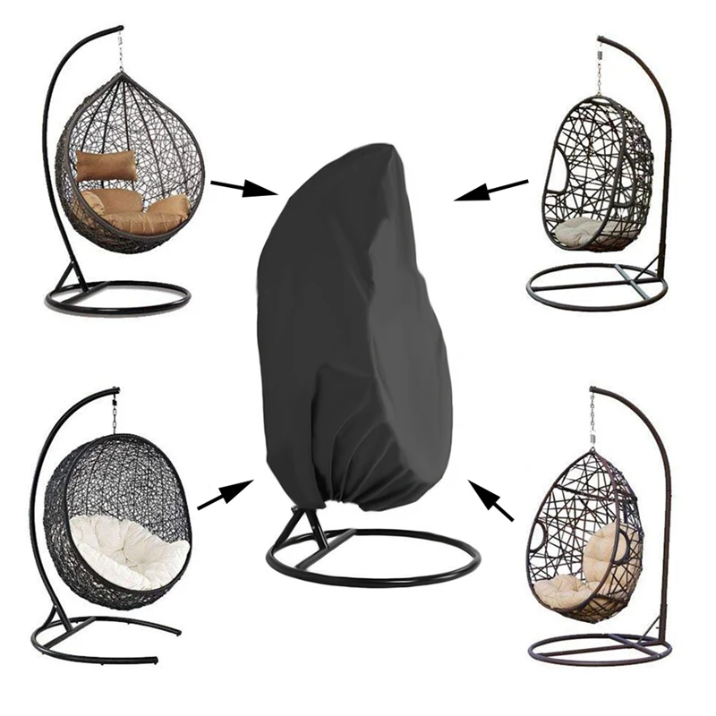 

Garden Hanging Rattan Swing Chair Cover Dustproof Waterproof UV Protection Cover Polyester Outdoor Furniture Set 190*115cm