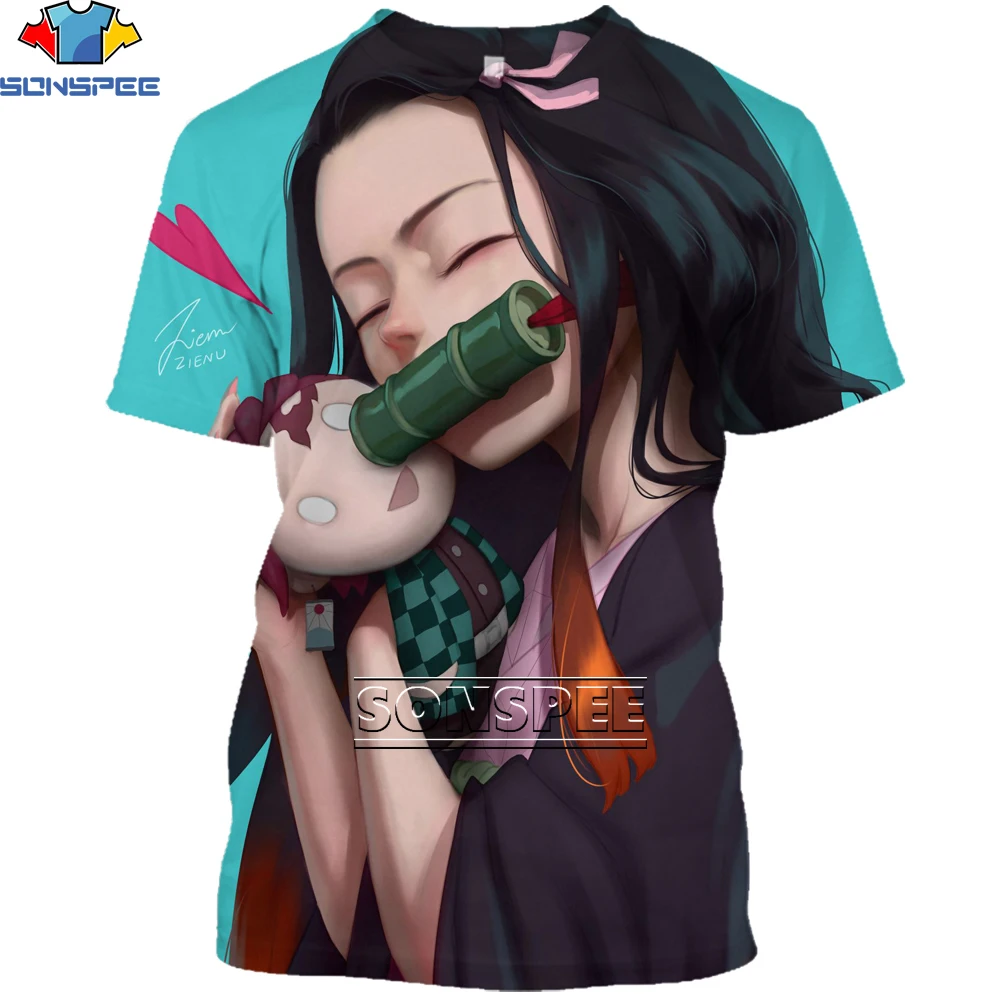 SONSPEE Japan Anime Kimetsu No Yaiba Demon Slayer T-Shirts 3D Print Punk Harajuku Streetwear T Shirt Women Men Summer Top Tees 13 Hb905e3a8f1a2476d93cacc7ce591891cD