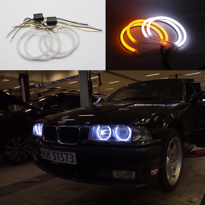 Kit Fari In Cotone Halo Angel Demon Eyes Per Bmw Serie 3 E30 E36 M3 333I 325I 323I 316I 318I 325Td 1982-2000 Angel Eyes Light
