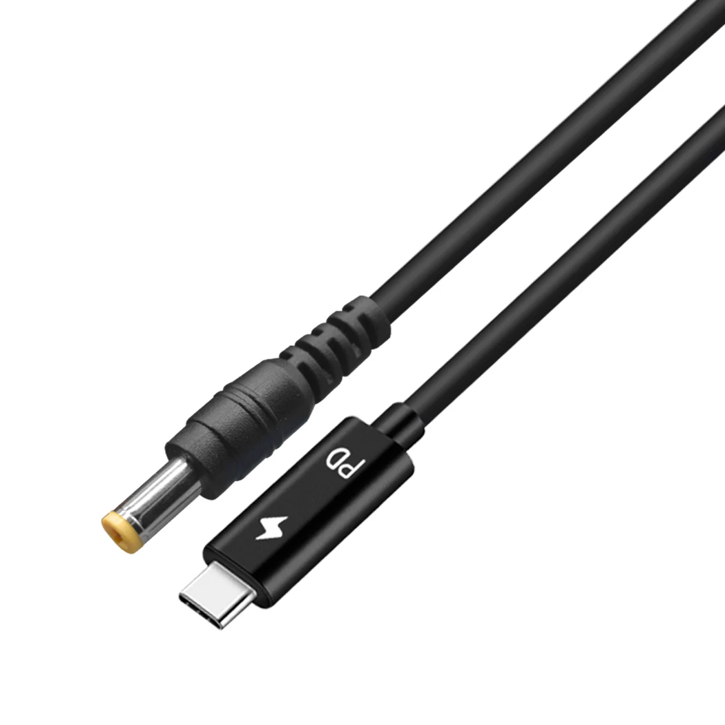 JORINDO 1.5M/4.9FT Type-C 수 헤드-DC 5.5*2.5MM PD 노트북 고속 충전 케이블, USB-C-5525 65W 케이블 20V 3.25A 65W