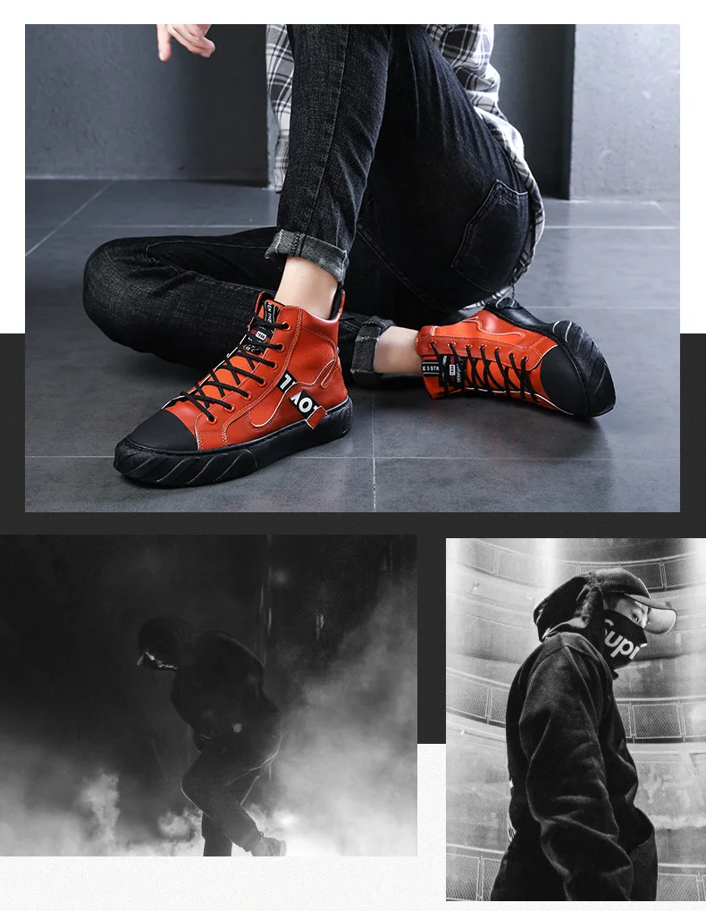 M-Super fire/обувь; Новинка; Высокая парусиновая обувь; сезон осень; Повседневная модная дышащая мужская обувь в стиле Харадзюку, хип-хоп