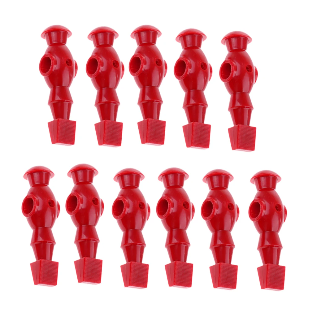 11 Pieces Table Soccer Player Foosball Table Men Player Man Guys for 1.2m Foosball Red Dark Blue
