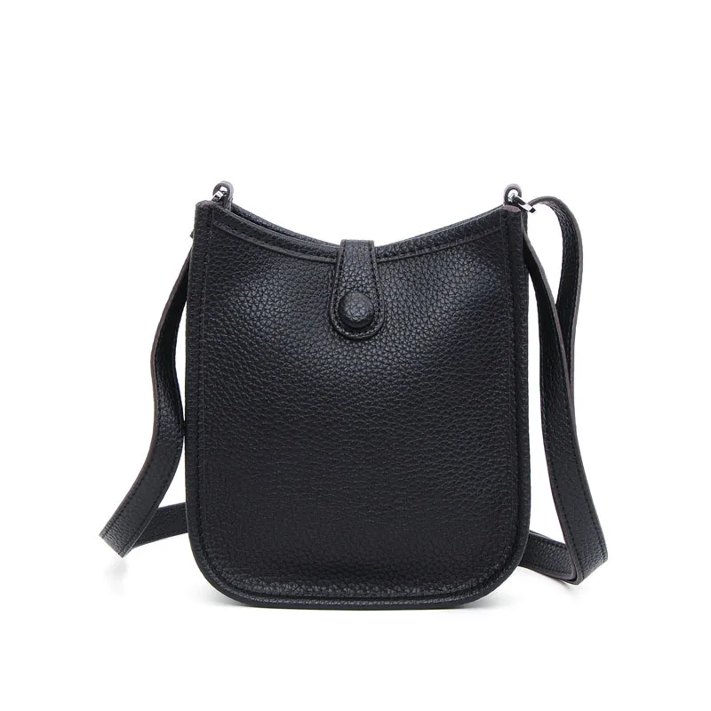 LOYOMA, натуральная кожа, женская сумка-мешок, корова, настоящая кожа, сумки на плечо, Дамская ручная сумка, маленький кошелек с шарфом - Цвет: 17cm black