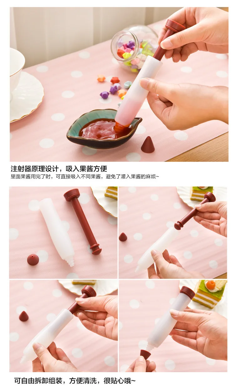 DIY еда Силикагель для шоколада Squeeze Sauce делая домашнюю работу biao hua bi крем biao hua bi торт пекарня шаблон украшения инструмент
