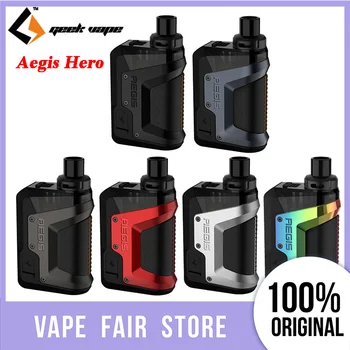 

Original Geekvape Aegis Hero Pod Vape Kit with 1200mAh Battery 45W MOD Vaporizer Buck Boost 4ml pod Cartridge For MTL DT Vaping