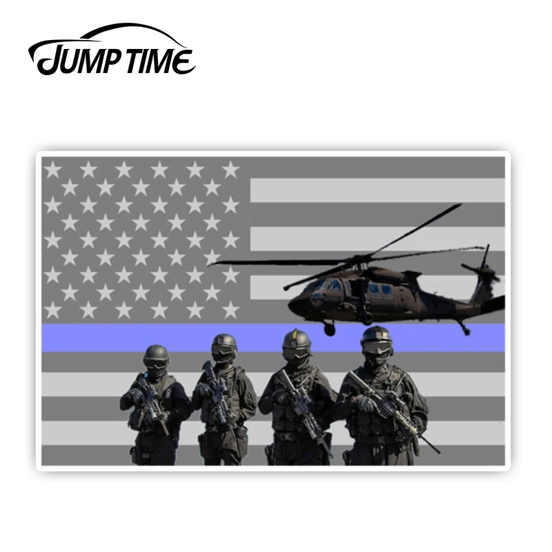 JumpTime 13 см x 8 7 для полиции синяя линия американский флаг поддержка правительства