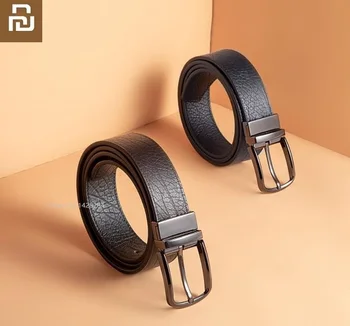 

Youpin VLLICON fashion double sided Two-tone Rotatable Pin buckle belt Men first layer cowhide belt male leather casual business