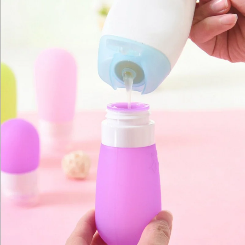 

Silicone Sauce Squeeze Bottle Salad Dressing Containers Portable Soft Leak Proof Squeezable Shampoo Shower Gel Bottle