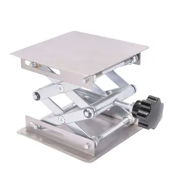 

New Scientific Lab Jack-100 x 100mm Stainless Steel Lab Stand Table Rack Scissor Lab-Lift Lifter for Science Experiment