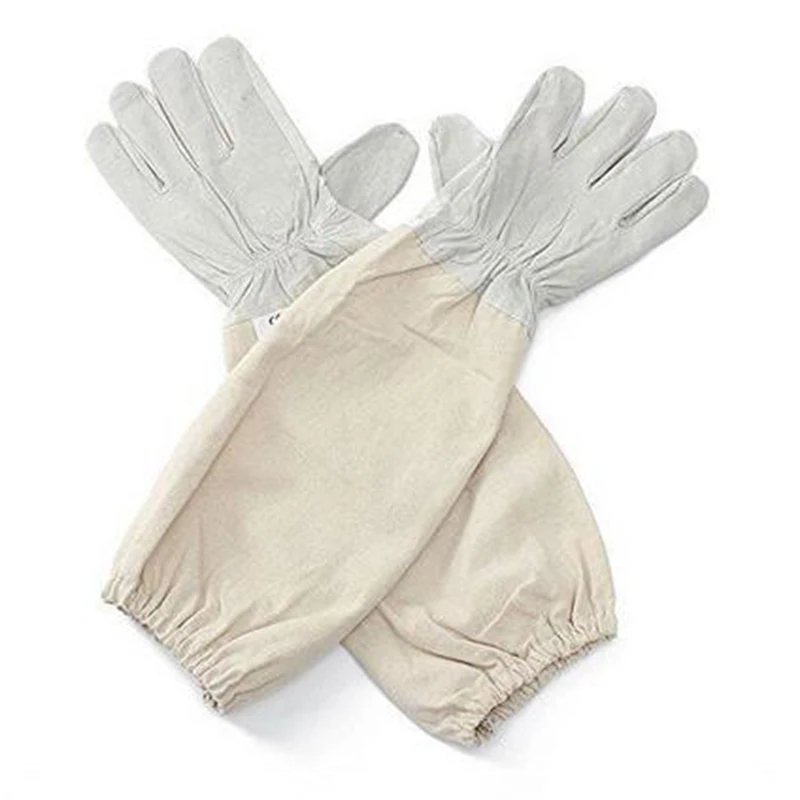 

1 Pair XL Goat Leather Beekeeping Gloves Replaces With Vented Sleeves Practical
