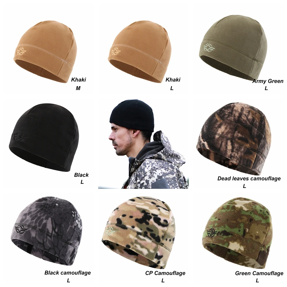 1 PC Unisex Warm Fleece Hats Winter Autumn Classic Outdoor Windproof Hiking Fishing Cycling Hunting Military Tactical Caps