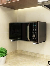 kitchen accessories Stainless steel microwave oven racks wall hanging rack bracket electric oven rack bracket shelf hanger