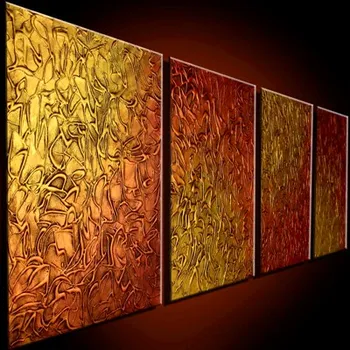 

Hand-painted 4 Pieces Heavy Texture Painting Modern Canvas Panel Wall Art Decoration for Home Living Room Bedroom 4pcs/set