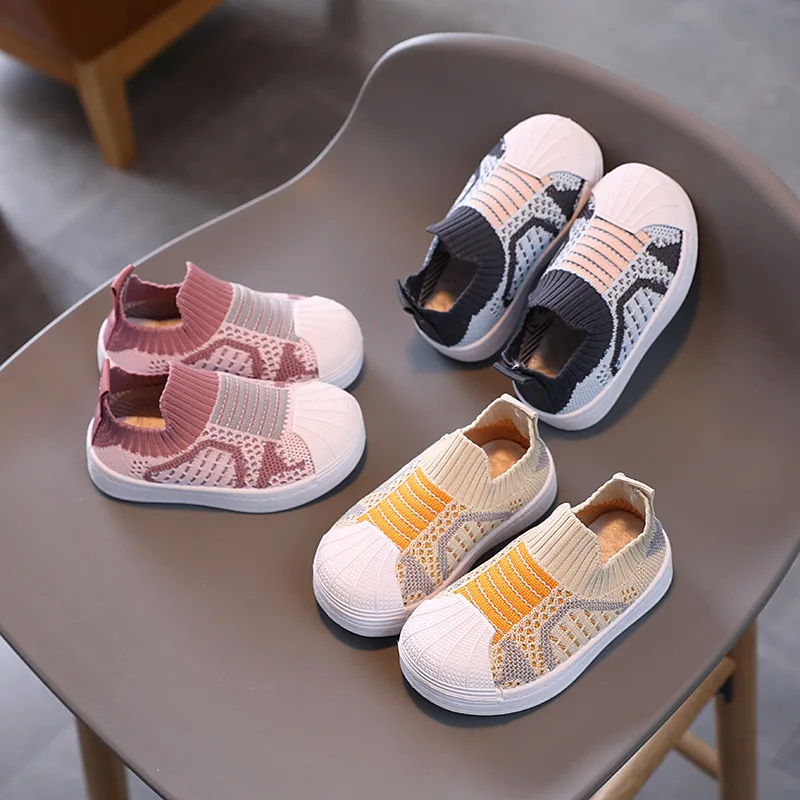 2022 New Children's One-step Soft-soled Baby Sneakers Toddlers Casual Flats for Boys and Girls Breathable Hot Non-slip Fashion | Детская