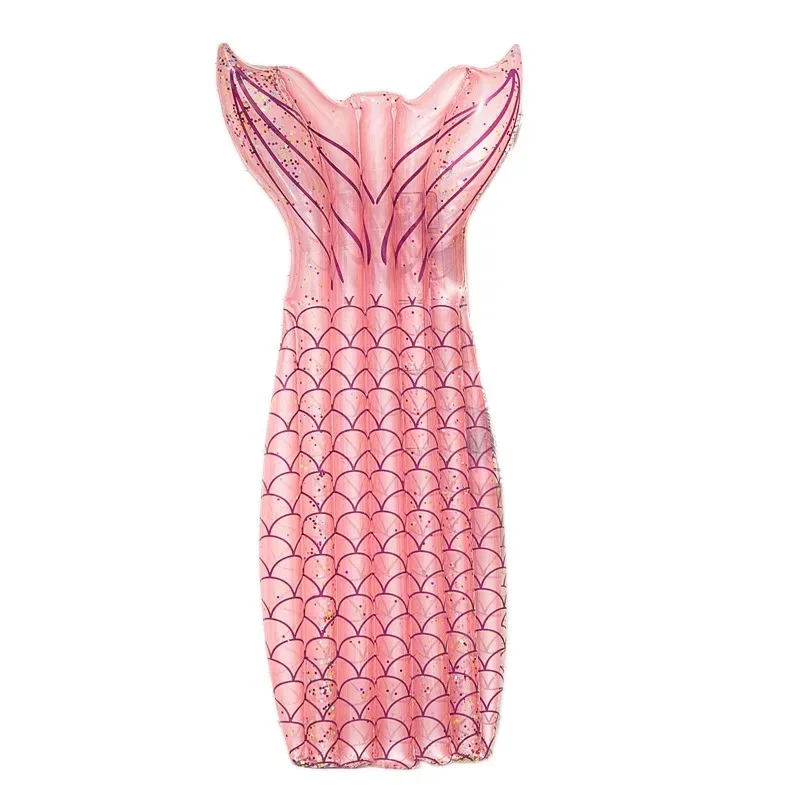 

Factory Profession Production PVC Inflatable Overwater Floating Mat Sequin Mermaid Floating Row Fish Tail Floating Bed Adult Lou