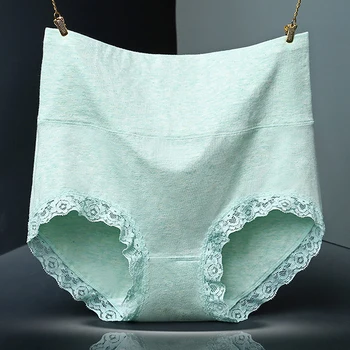 

Women's Sexy Lace Panties Briefs Ladies Bikini Cotton Crotch Transparent Lingerie High-waist Cotton Women's Underwear