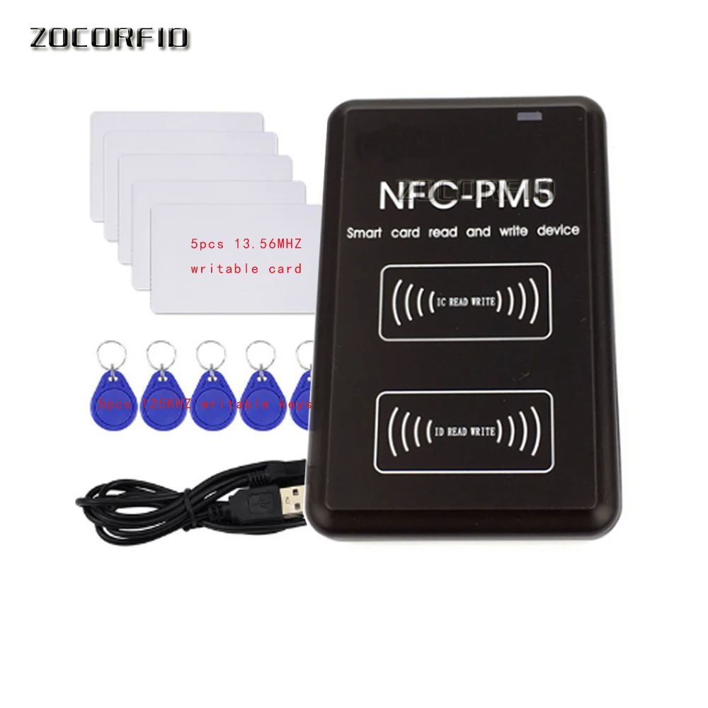 Двухчастотный копировальный аппарат PM5 125 кГц и 13 56 МГц декодирование NFC ридер rfid