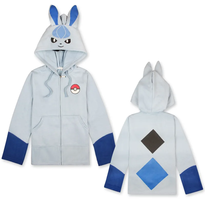 thick Game Pokemon Charmander Hoodies Sweatshirts Jackets Cosplay Costume Autumn winter men women cute cartoon Pikachu hooded jacket - Цвет: thick