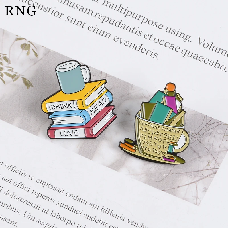 Новое поступление желтая синяя кофейная чашка RNG заполненная цветными книгами