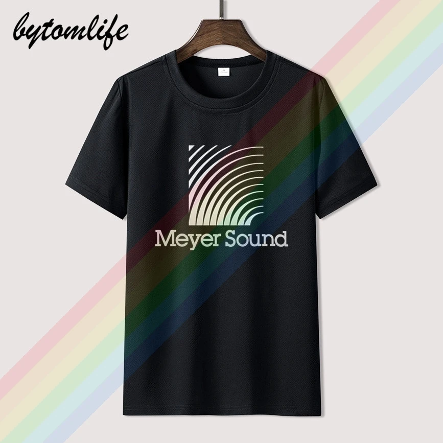 new popular meyer sound audio speakers men's black t shirt | Мужская одежда