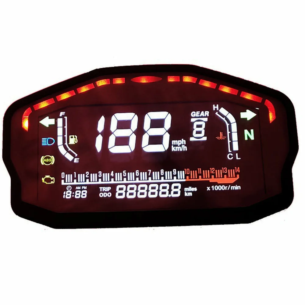 

Motorcycle Speedometer Water Temperature Digital Odometer Professional LCD Screen Accessories Multifunction For 2 4 Cylinders