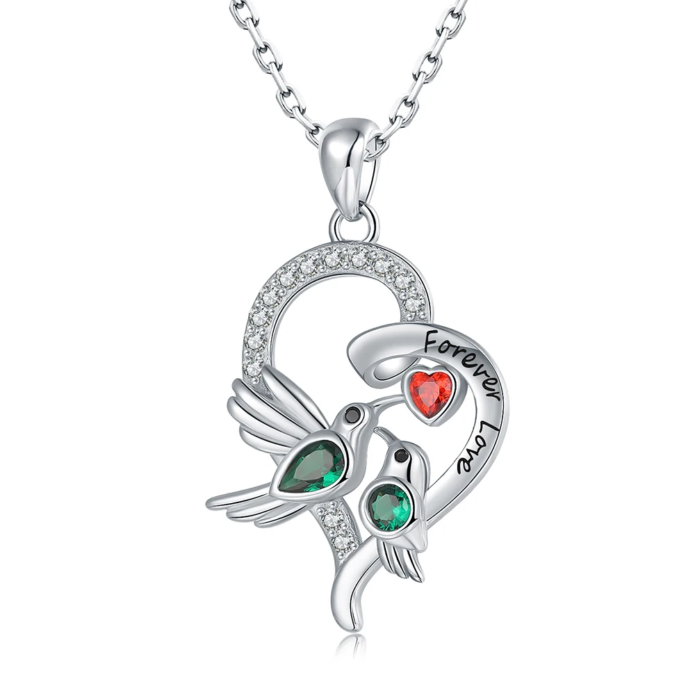 Sterling Silver Couple Hummingbird 