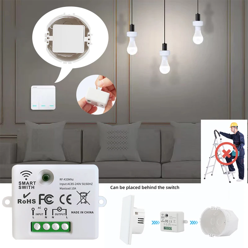 Interruptor táctil de luz LED con WiFi, Panel de Control remoto, pared,  hogar inteligente, 86 tipos - AliExpress