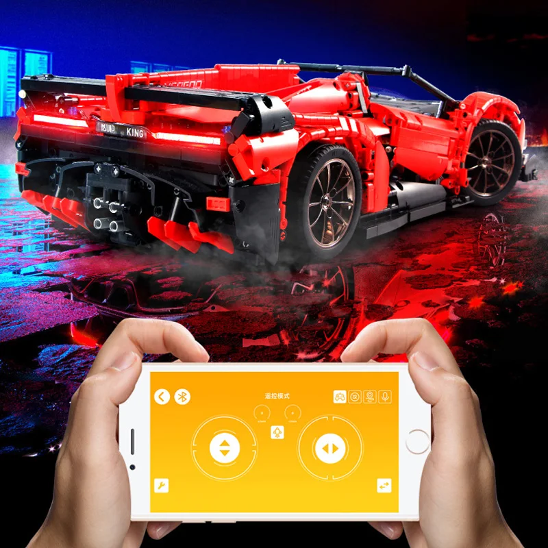 RC машинка из конструктора 13079 App MOC-10559 Veneno Roadster мотор силовые функции Fit Technic подарок блоковые игрушки для детей