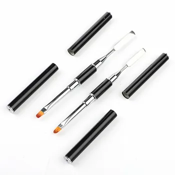 

1 Pc 2 in 1 UV PolyGel Nail Tips Bush 2-ends Slice Shape Nail Bush Extension UV Builder PolyGel Brush Kits Poly Gel Brush/Pen TR
