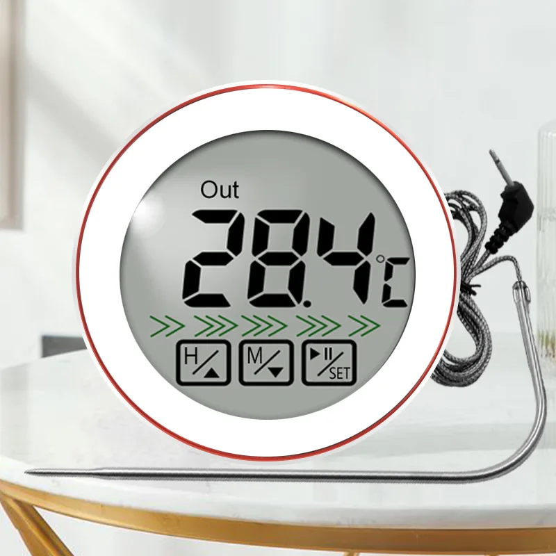  Hot Sale Digital Meat Thermometer Dual Probe Digital Instant BBQ Thermometer Clock Timer for Oven K - 4000391375293