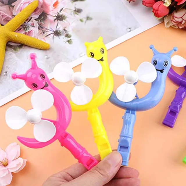 5Pcs Baby Kids Classic Toy Windmill Cartoon Shape Small Windmill Whistle Developmental Outdoor Handle Toy Pinwheel Wind Spinner 1