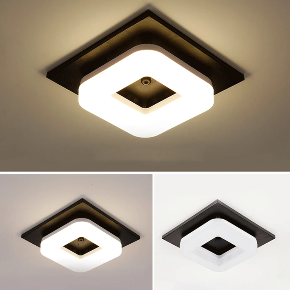 Decorative Modern Flush Living Room Square Shape Surface Mounted Porch Balcony LED Lamp Hallway Artpad 12W Home Ceiling Light