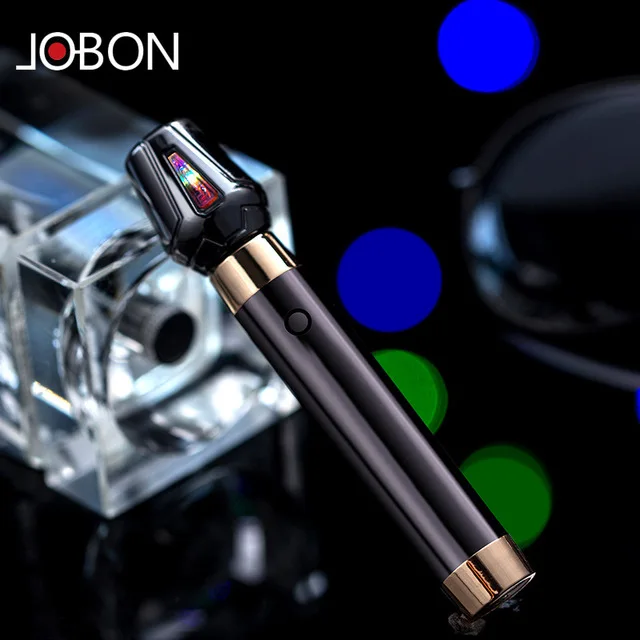 

Creative Torch Styling Electronic Cigarette Lighter Smokeless Super Usb Charge Flameless Thunder Metal Men Smoking Lighter