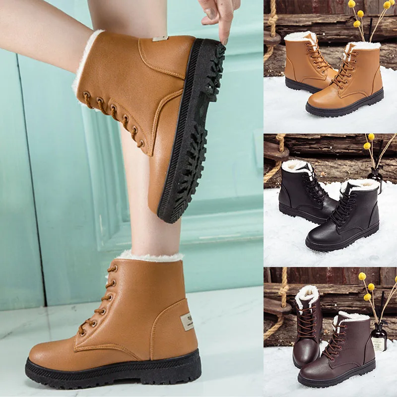 

Dropshipping Black Boots Women Winter Shoes Women Classic Ankle Boots For Woman Snow Booties Warm Shoes Plus Size 44 GXYZ215