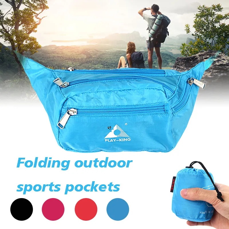 

4 Color Nylon Diagonal Package Sports Handbag Outdoors Backpack Folding Backpack for Camping Lightweight for One Strap Shoulder