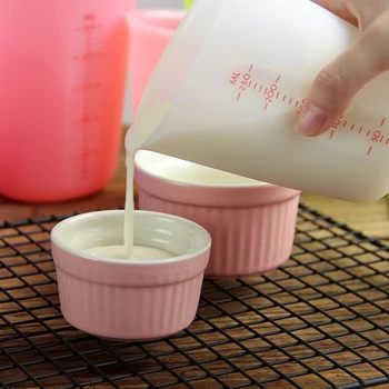 

250ml Silicone Food Measuring Cup Graduated Beaker Cooking Baking Kitchen Measuring Tools White Green Pink 39