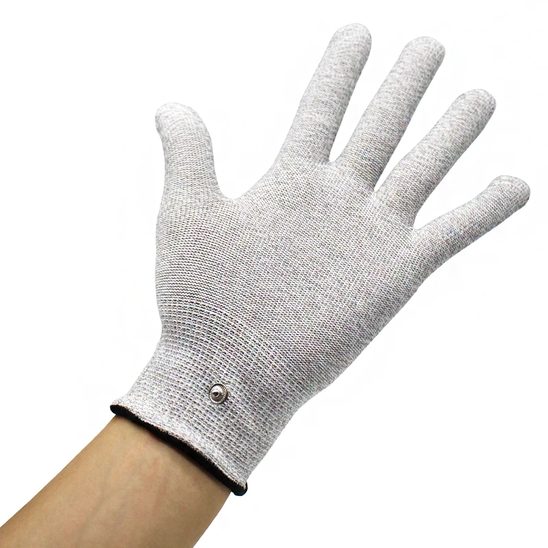 2 шт массажные перчатки с кабелем Magic импульсный проводящий материал для десятки