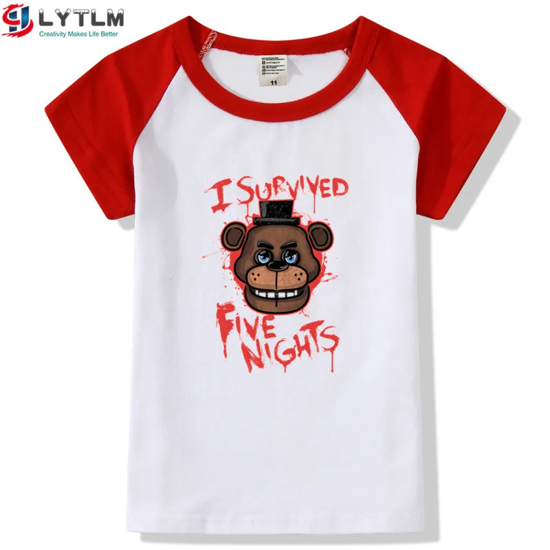 Футболка LYTLM Five Night At Freddy летняя стильная детская одежда костюм для Хэллоуина с героями мультфильмов футболка «пять ночей с Фредди»