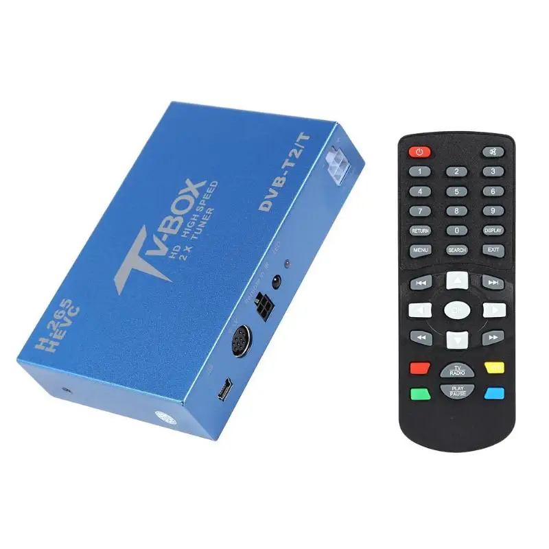 

Car Mobile DVB-T DVB-T2 Digital TV Tuner HEVC H.265 TV Receiver Box Easy Install Support Multiple OSD Language Menus for Car DVD