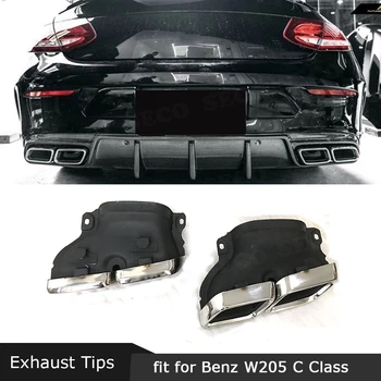 

Exhaust Pipe Muffler Tail Pipe Outlet Nozzle End For Benz C Class W205 C200 C300 C260 C180 One Change Two Double 4 Outlet