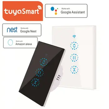 

Smart Curtain Switch WiFi EU/US Standard Electric Motorized Curtain Blind Roller Motor Work With Amazon Alexa Google Home